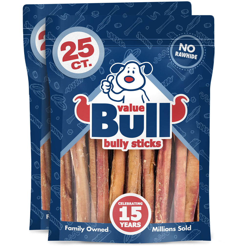 Bully Sticks, Low Odor Premium Dog Chews, Thick 6