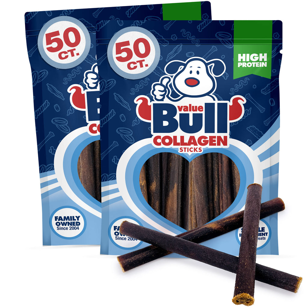 USA Collagen Sticks, Premium Beef Small Dog Chews, 6